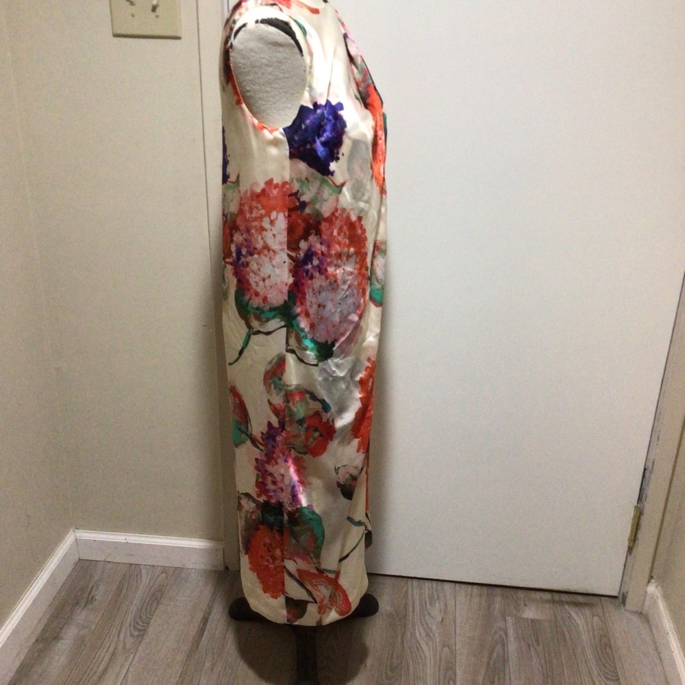 Laviniaturra draped floral hydrangea print dress M - Picture 3 of 7